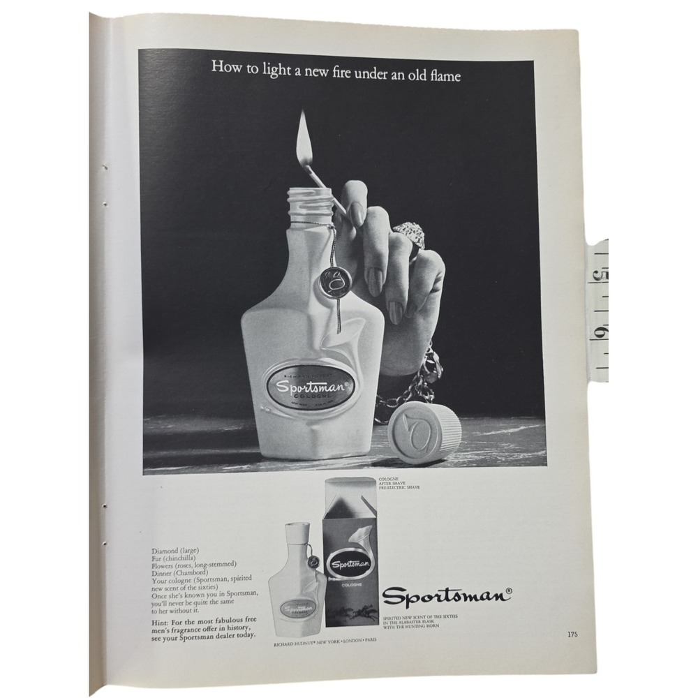 Vintage Sportsman 1964 Magazine Ad "How‎ to Light a New Fire Under an Old Flame"